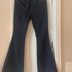 NWOT Veronica Beard Dark Blue Flared Jeans